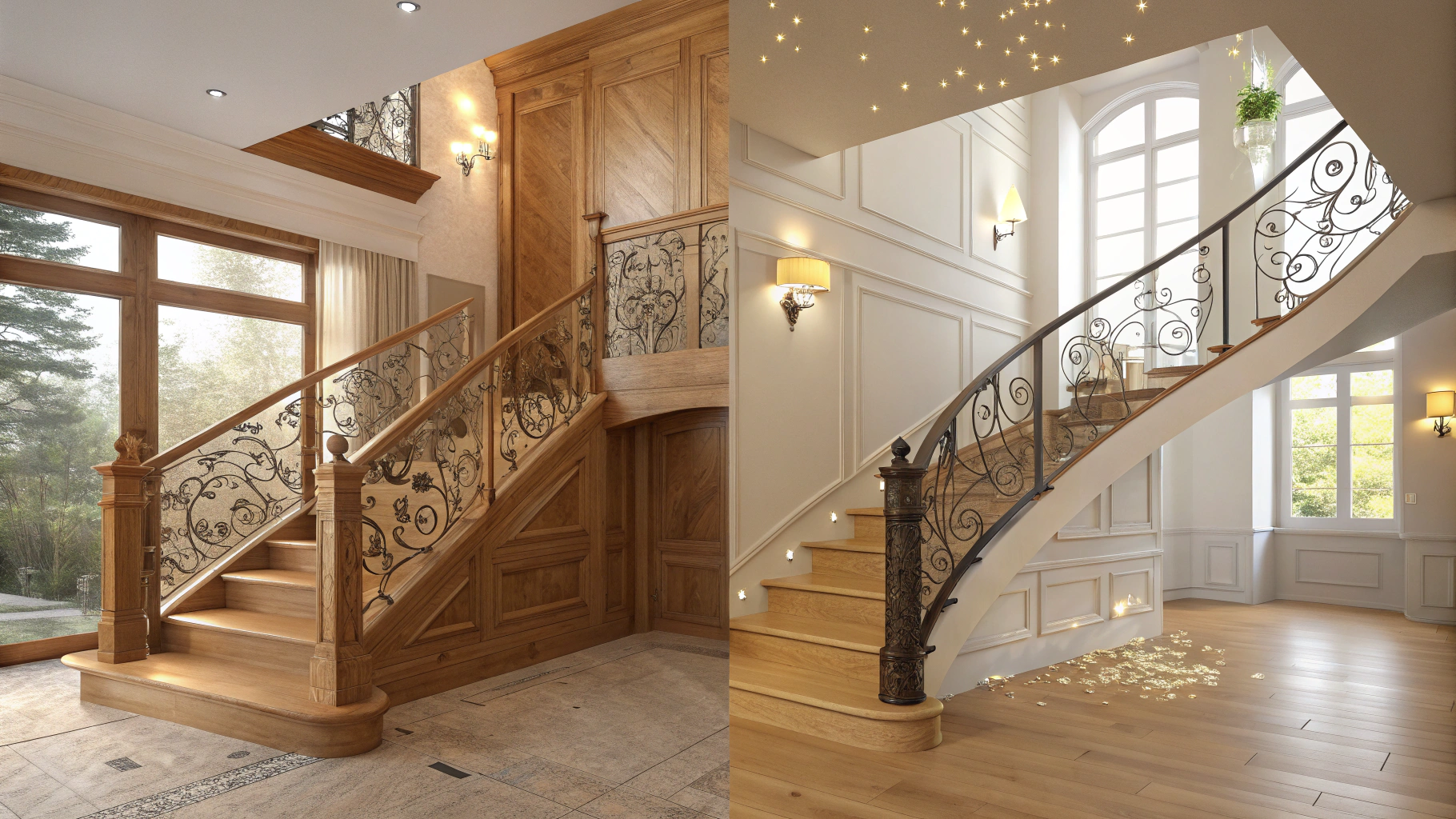 chene-europeen-americain-escalier