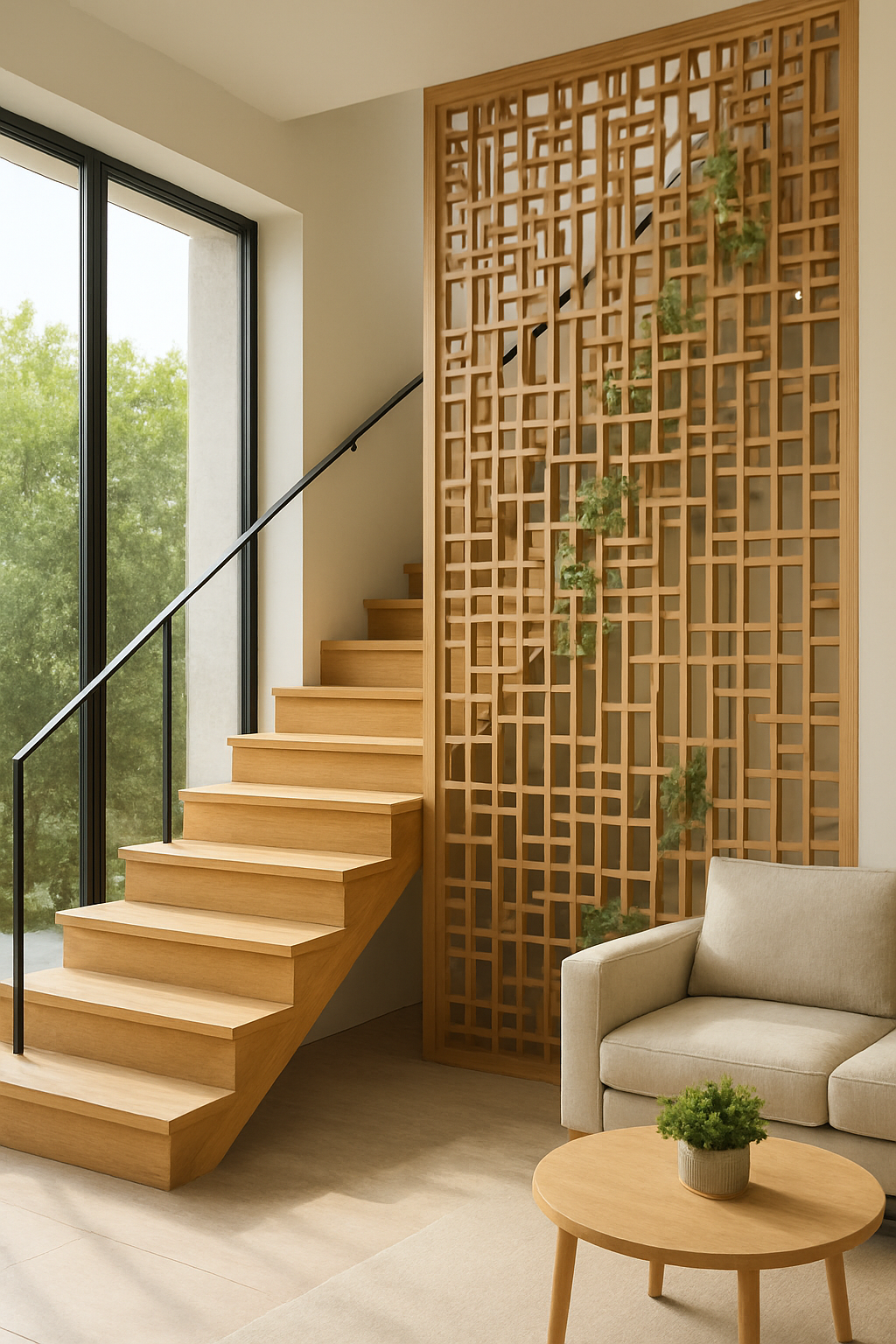 escalier-chene-treillage